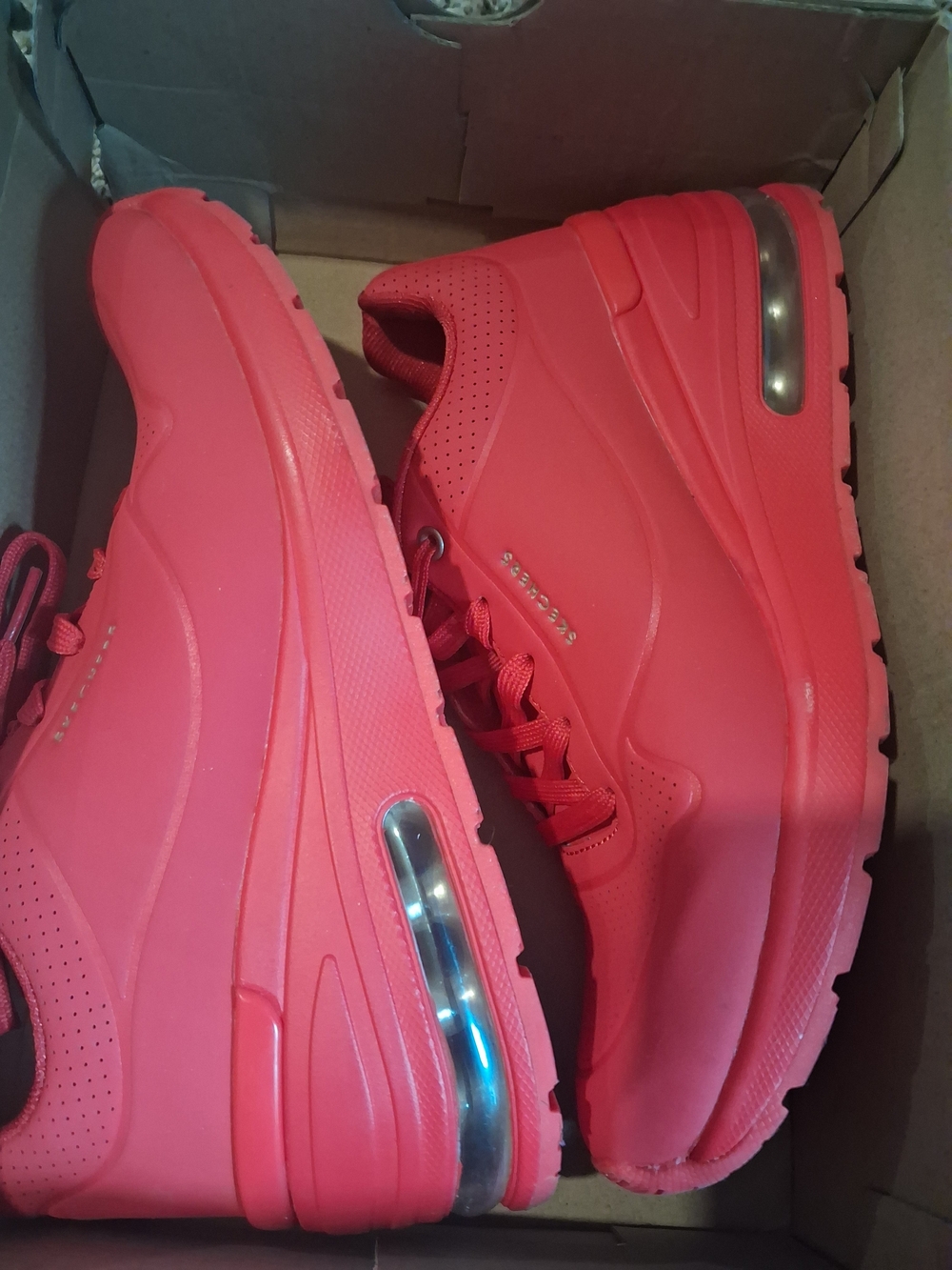 Skechers Women’s Red Athletic Platform Sneakers. Size 8.5 - Picture 8 of 16